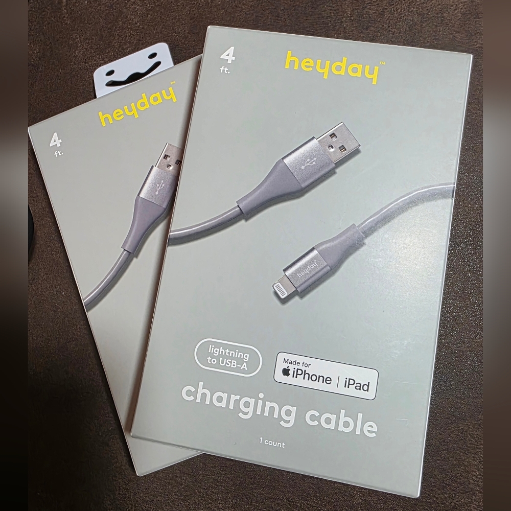 Iphone Charger‎ Bundle- Heyday Gray Charging Cable (2) Pack